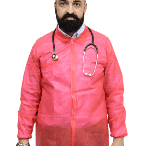Disposable Red Lab Coats