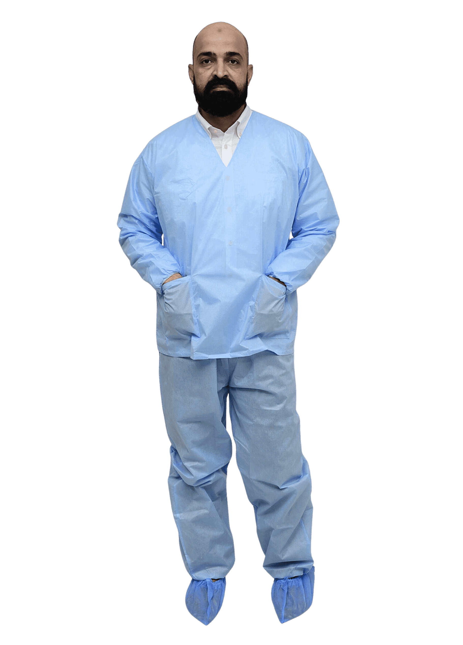 Disposable scrub suit blue color