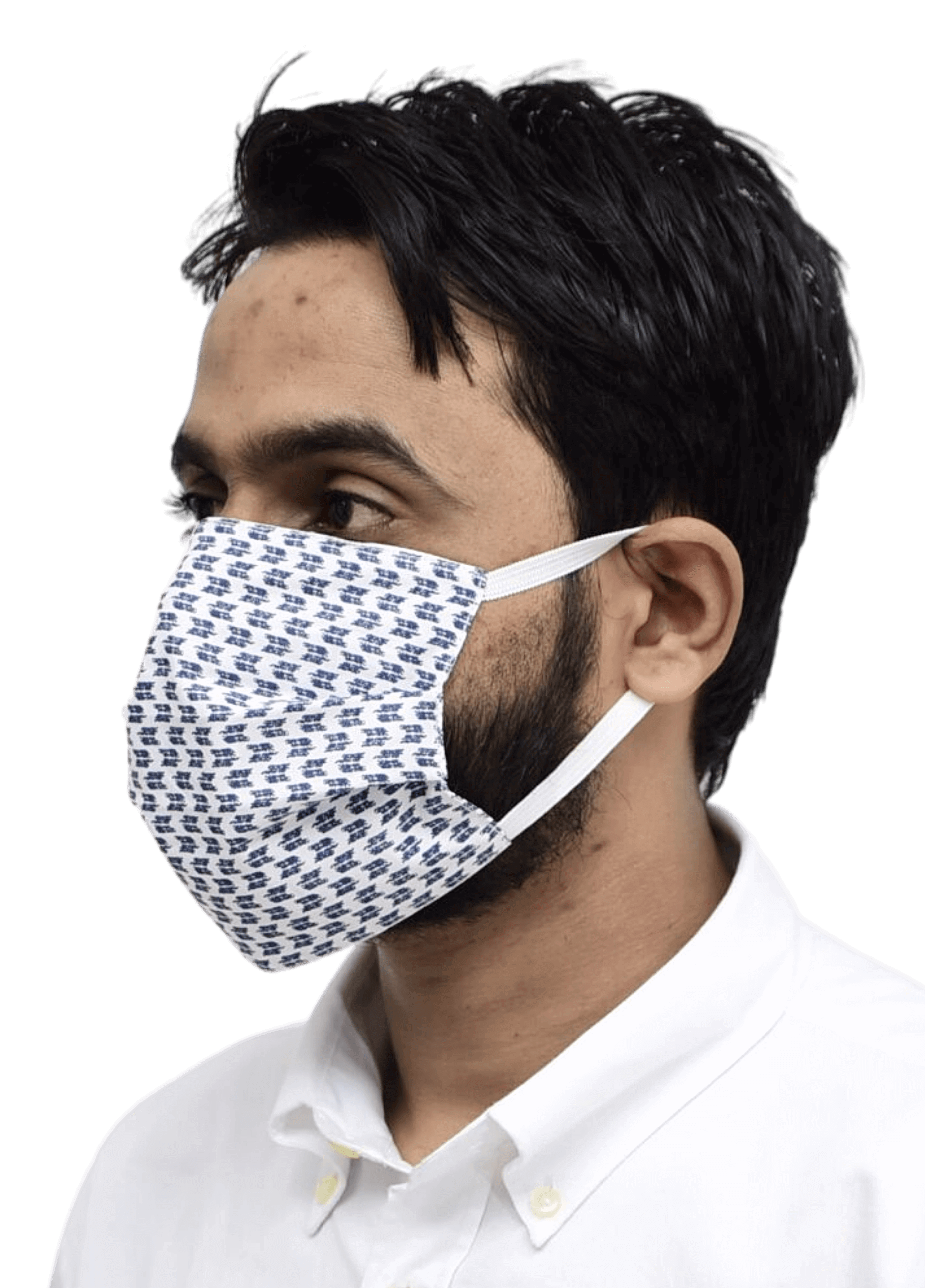 Nanofiber Face Mask Blue Pattern